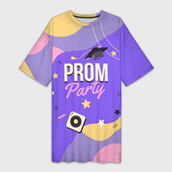 Женская длинная футболка Prom party