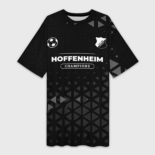 Женская длинная футболка Hoffenheim Форма Champions / 3D-принт – фото 1