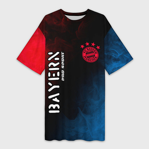 Женская длинная футболка BAYERN Bayern Pro Sport Огонь / 3D-принт – фото 1
