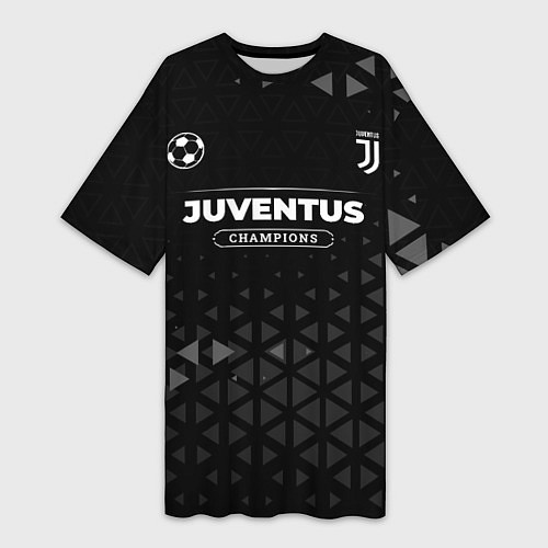 Женская длинная футболка Juventus Форма Champions / 3D-принт – фото 1