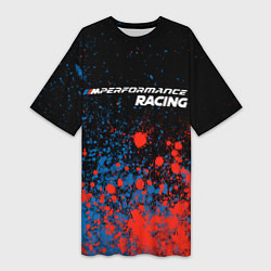 Женская длинная футболка БМВ Racing - Краска