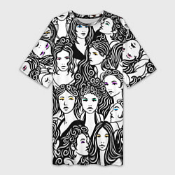 Женская длинная футболка 26 девушек