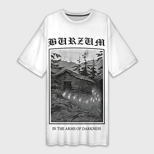 Женская длинная футболка In the arms of darkness - Burzum / 3D-принт – фото 1