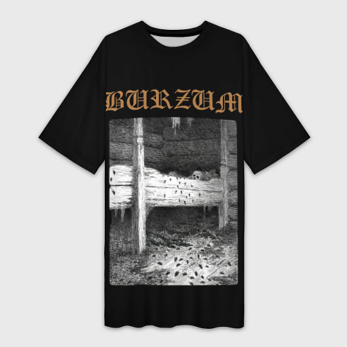 Женская длинная футболка Burzum cockroaches / 3D-принт – фото 1