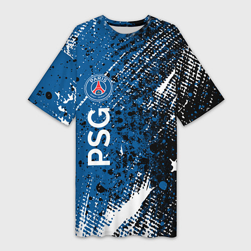 Женская длинная футболка Псж краска / 3D-принт – фото 1