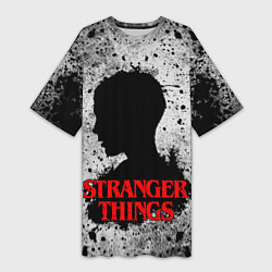 Женская длинная футболка Очень странные дела Stranger things