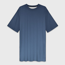 Женская длинная футболка Gradient Dark Blue