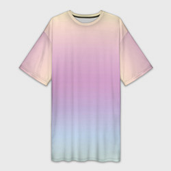 Женская длинная футболка Gradient Pastel