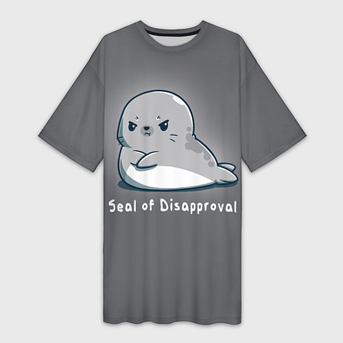 Женская длинная футболка Seal of Disapproval / 3D-принт – фото 1