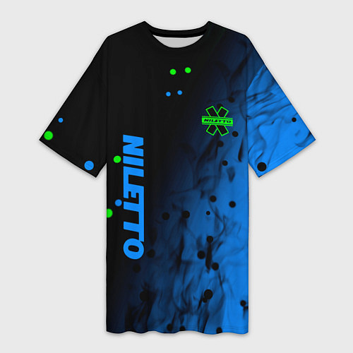 Женская длинная футболка Niletto абстракция / 3D-принт – фото 1