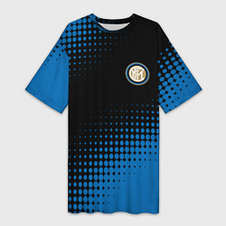 Женская длинная футболка Inter абстракция