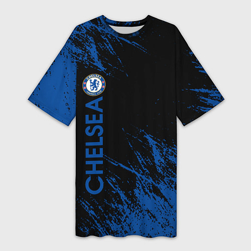 Женская длинная футболка Chelsea текстура / 3D-принт – фото 1