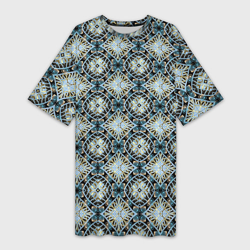 Женская длинная футболка Калейдоскоп Geometry / 3D-принт – фото 1