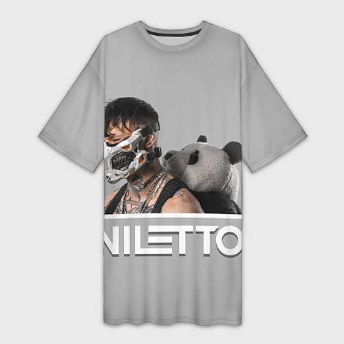 Женская длинная футболка Нилетто - Криолит / 3D-принт – фото 1
