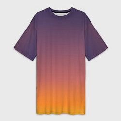 Женская длинная футболка Sunset Gradient