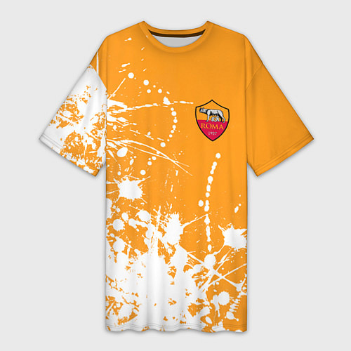 Женская длинная футболка Roma маленькое лого краска / 3D-принт – фото 1