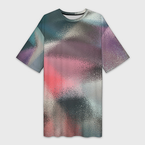 Женская длинная футболка Современный разноцветный абстрактный узор / 3D-принт – фото 1