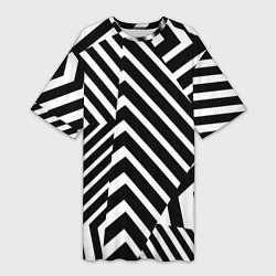 Женская длинная футболка Минималистический геометрический паттерн