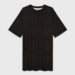 Женская длинная футболка Текстурированный угольно-черный