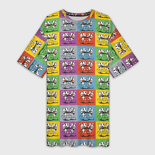 Женская длинная футболка Игра Сuphead / 3D-принт – фото 1