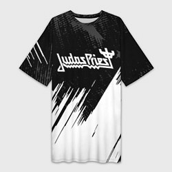 Женская длинная футболка Judas Priest metal