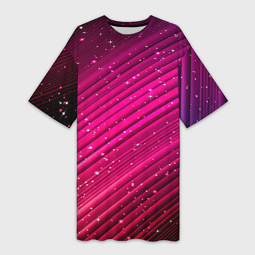 Женская длинная футболка Cosmic Radiance / 3D-принт – фото 1