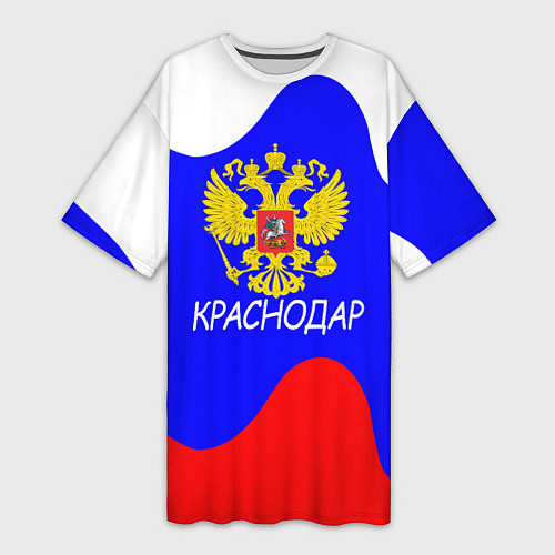 Женская длинная футболка Краснодар - ГЕРБ / 3D-принт – фото 1