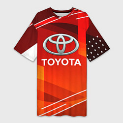 Футболка женская длинная Toyota Abstraction Sport, цвет: 3D-принт