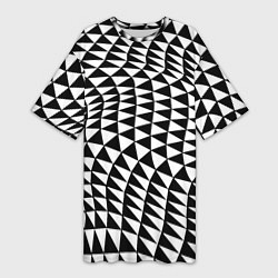 Женская длинная футболка Геометрический паттерн - минимализм