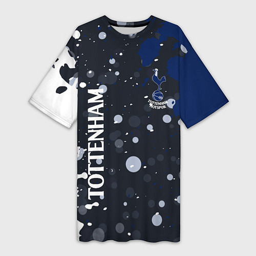 Женская длинная футболка Tottenham hotspur Краска / 3D-принт – фото 1
