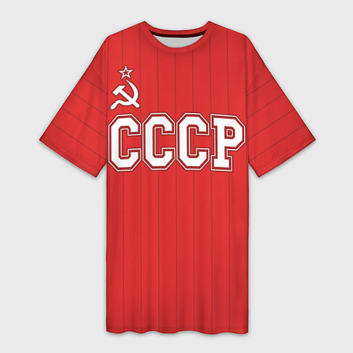 Женская длинная футболка Союз Советских Социалистических Республик / 3D-принт – фото 1