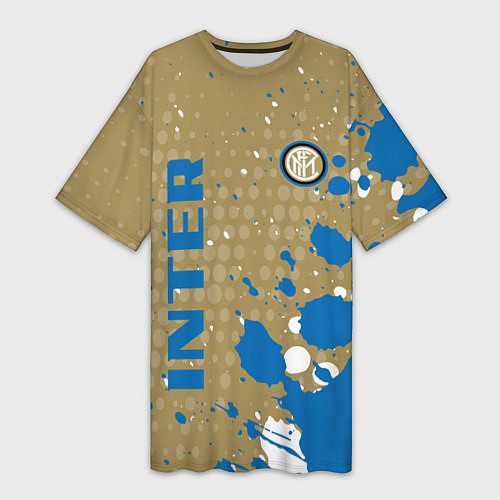 Женская длинная футболка Inter Краска / 3D-принт – фото 1