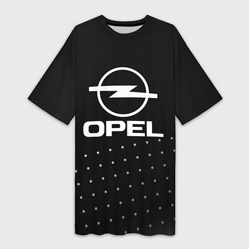 Женская длинная футболка Opel Абстракция кружочки / 3D-принт – фото 1