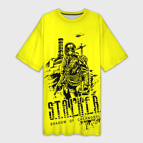 Женская длинная футболка STALKER Тень Чернобыля Альтернатива / 3D-принт – фото 1