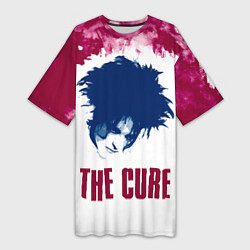 Футболка женская длинная Роберт Смит The Cure, цвет: 3D-принт