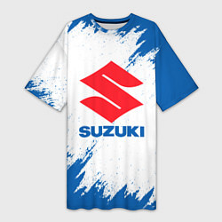 Женская длинная футболка Suzuki - texture