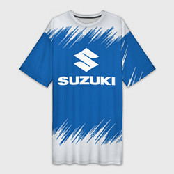 Футболка женская длинная Suzuki - sport, цвет: 3D-принт
