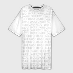 Женская длинная футболка UXUI white