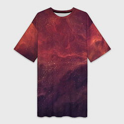 Женская длинная футболка Галактический пожар