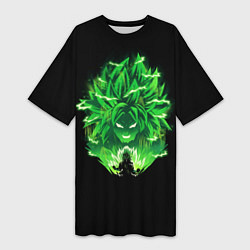 Футболка женская длинная Broly dragon ball аниме, цвет: 3D-принт