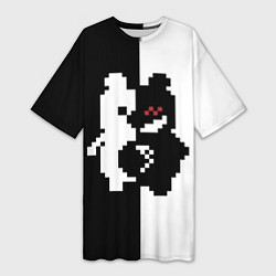 Женская длинная футболка Monokuma pixel