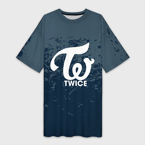Женская длинная футболка Twice - абстракция / 3D-принт – фото 1