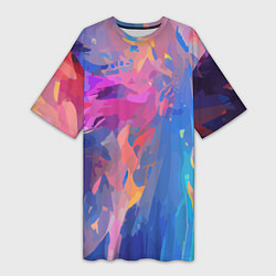 Женская длинная футболка Splash of colors
