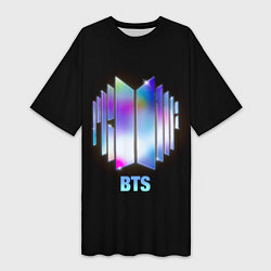 Женская длинная футболка BTS gradient logo