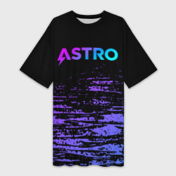 Женская длинная футболка Astro -градиент