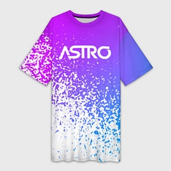 Женская длинная футболка Astro neon