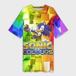 Женская длинная футболка Sonic Colours - Hedgehog - Video game