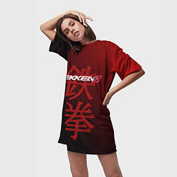 Футболка женская длинная Tekken 8 - logo, цвет: 3D-принт — фото 2