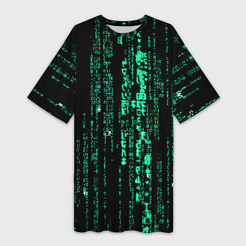 Женская длинная футболка Программное кодирование / 3D-принт – фото 1