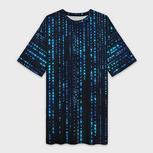 Женская длинная футболка Программные символы / 3D-принт – фото 1
